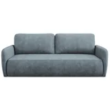 Prljavo plava sklopiva/s prostorom za odlaganje sofa od šenila 218 cm Lilo –