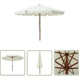  The Living Store Zunanji senčnik z lesenim drogom 330 cm peščeno bel - Senčnik, (21743079) Cene