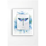 Tablo Center Stenska slika na platnu v belem okvirju Dragonfly, 29 x 24 cm