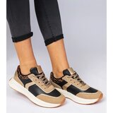 D/CEO marka niezdefiniowana Black women's sneakers with glitter and animal print addition Markuta | Shoptok.si