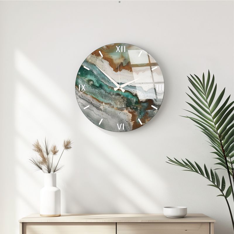 WALLXPERT Huhu348 - višenamenski stakleni zidni sat 40 x 40 cm Cene