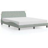 Maison Chic Posteljni okvir - Dvoposteljna postelja - Zakonska postelja brez vzmetnice svetlo siv 160x200 cm žamet-J4123, (21769972) | Shoptok.si