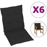 vidaXL Blazine za vrtne stole 6 kosov črne 100x50x3 cm Cene