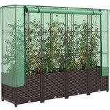 vidaXL Povišena gredica s pokrovom za staklenik 160 x 40 x 138 cm Cijene
