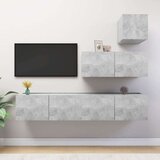  Komplet TV omaric 4-delni betonsko siva iverna plošča, (20732186) | Shoptok.si