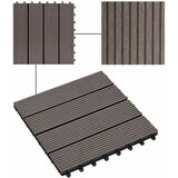  Pločice za decking 11 pcs Tamno smeđa 30 x 30 cm | shoptok.hr