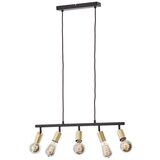 Brilliant Luster na sajli 5xE27/28W/230V crna/mesing | Eponuda.com
