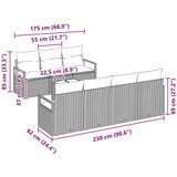  Vrtna sedežna garnitura 8 pcs Rjava in krem 55 x 55 x 37 cm | Shoptok.si