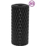 vidaXL Balkonski zasloni 5 kom crni 255 x 19 cm od poliratana | shoptok.hr