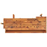  Radni stol s ladicama i škripcima 124x52x83 cm od drva bagrema | shoptok.hr