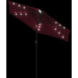  Vrtni suncobran s čeličnom šipkom LED bordo 225 x 225 x 212 cm | Eponuda.ba