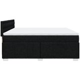  Krevet s oprugama i madracem crni 200x200 cm od tkanine | shoptok.hr