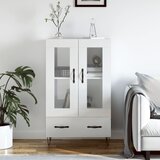  Visoka komoda sjajna bijela 69,5x31x115 cm konstruirano drvo | shoptok.hr