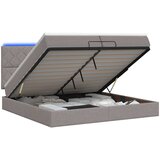  Krevet od pjene s madracem i LED-om Sivosmeđa 200 x 200 cm | shoptok.hr