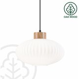 Viseći luster na sajli HARMONY 1xE27/15W/230V, prečnik 30 cm, bela/hrast | Eponuda.com