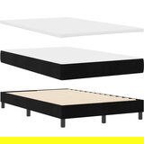 vidaXL Okvir kreveta s madracem Crna 120x200 cm Baršun | shoptok.hr