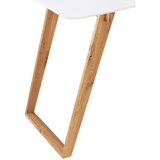 XORA pisalna miza les, leseni material bela, barve hrasta | Shoptok.si