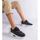 Gemre Black women's sneakers with glitter Agar Cene