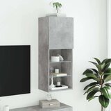 vidaXL TV ormarić s LED svjetlima siva boja betona 40 5x30x102 cm | shoptok.hr