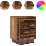  Noćni ormarić s LED svjetlima boja drva 38x34x50 cm | Eponuda.ba