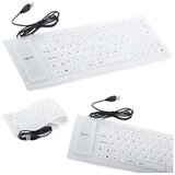 VERKGROUP VERK GROUP tanka vodoodporna USB silikonska tipkovnica - zložljiva 35cm bela 06179_B | Shoptok.si