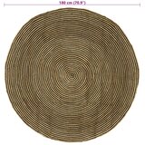  Tepih za područje Crna Ø 180 cm Juta - Crna 180 cm | shoptok.hr