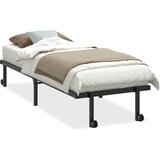 Maison Chic Posteljni okvir - Enojna postelja - Postelja za odrasle brez vzmetnice zložljiv črn 75x190 cm jeklo-J13599, (21766172) | Shoptok.si