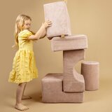 MeowBaby Siva tkanina pena igrišče 45x170x30 cm Montessori - | Shoptok.si