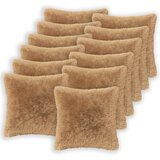  Presvlaka za jastuk 12 pcs HEERLEN Sivosmeđa 50 x 50 cm PV flis | shoptok.hr