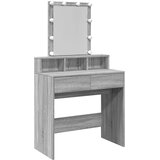  The Living Store Toaletna mizica z LED siva sonoma 80x41x144,5 cm - Toaletna Mizica, (21497285) | Shoptok.si