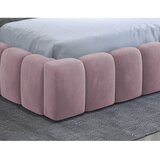 ELTAP Rožnata oblazinjena zakonska postelja s prostorom za shranjevanje z letvenim dnom 140x200 cm Lamica – | Shoptok.si