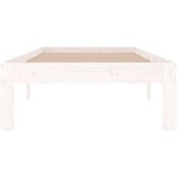  Posteljni okvir bel iz trdnega lesa 75x190 cm 2FT6, (20906108) | Shoptok.si
