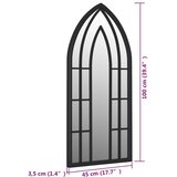  Ogledalo crno 100 x 45 cm željezno za unutarnju upotrebu | shoptok.hr