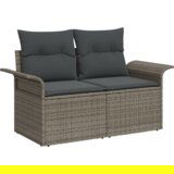vidaXL 9-delni vrtni sofni set z blazinami siva poli ratan | Shoptok.si