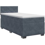  Boxspring krevet s madracem Tamnosiva 90 x 200 cm Baršun | shoptok.hr