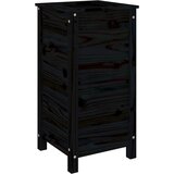 Maison Chic Vrtno cvetlično korito - Cvetlični Lonec črno 40x40x78 cm trdna borovina, (21788874) Cene