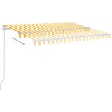  Avtomatska tenda LED + senzor 3x2,5 m rumena in bela, (20966046) | Shoptok.si