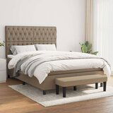  Box spring postelja z vzmetnico taupe 140x200 cm blago, (20897511) | Shoptok.si