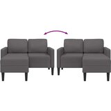  Dvosjed s ležaljkom u obliku slova L siva 125 cm umjetna koža | shoptok.hr