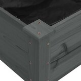  Povišena vrtna gredica s oblogom siva 120x120x25 cm od jelovine | Eponuda.com