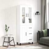  Visoka komoda bijela 69,5x34x180 cm konstruirano drvo | shoptok.hr
