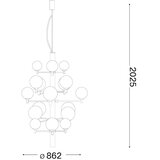 Ideal Lux led luster na sajli copernico 20xG9/3W/230V pr. 86 cm crna | Eponuda.com