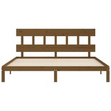  Okvir kreveta s uzglavljem boja meda 200x200cm od masivnog drva | shoptok.hr