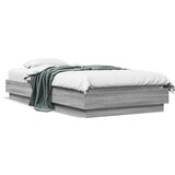 vidaXL Posteljni okvir z LED lučkami siva sonoma 75x190 cm Cene
