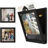 EMFOGOO 2x okvir za vinilne plošče 12 × 12", črn | Shoptok.si