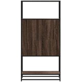  Visoka ploča smeđi hrast 68x35x139 cm Konstruirano drvo i metal | shoptok.hr