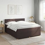  Boxspring krevet s madracem Tamno smeđa 180 x 200 cm Tkanina | shoptok.hr