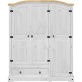  Ormar Corona 151,5 x 52 x 186 cm od masivne borovine Bijela | shoptok.hr