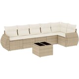 vidaXL 7-dijelni set vrtnih sofa od poliratana s jastucima bež | shoptok.hr