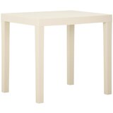 vidaXL Vrtna miza bela 79x65x72 cm plastika Cene
